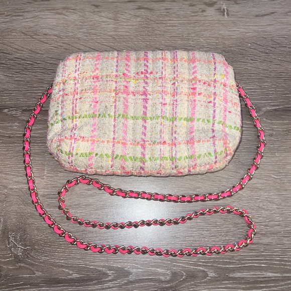 Kate Spade New York Multicolor Tweed Lightweight Flap Crossbody Cloth Purse - Picture 3 of 12